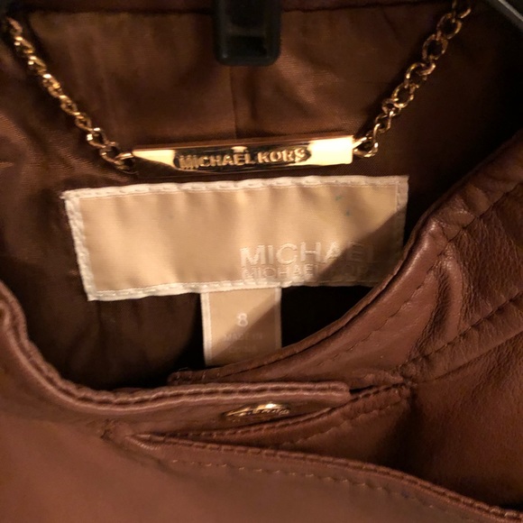 Michael Kors Leather Jacket - Picture 2 of 6